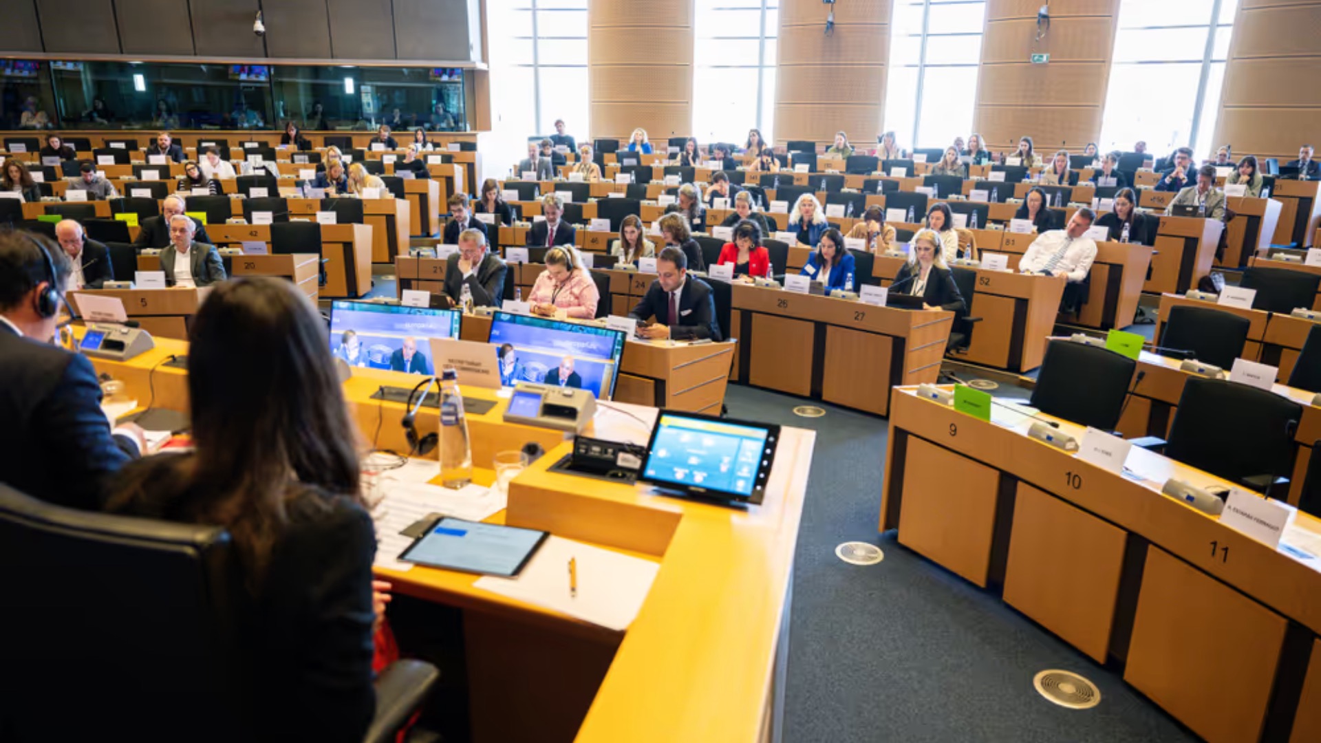 EU lawmakers discussing the Global Gateway initiative and financing development in the Global South.